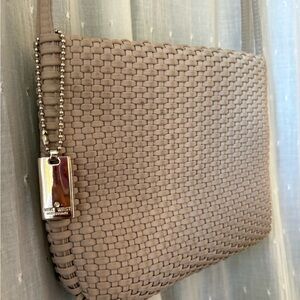 Nine West Taupe Woven Crossbody Bag